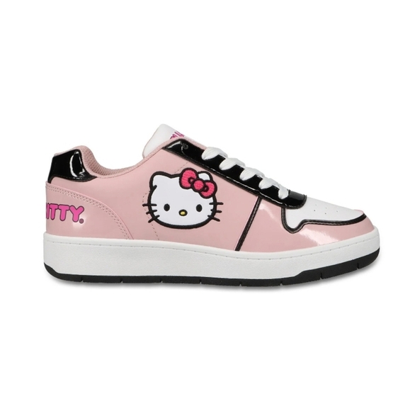 Hello Kitty Sanrio Pink And White Animee Y2K Kawaii Soft Girl Sneakers Size 8 - Picture 7 of 8